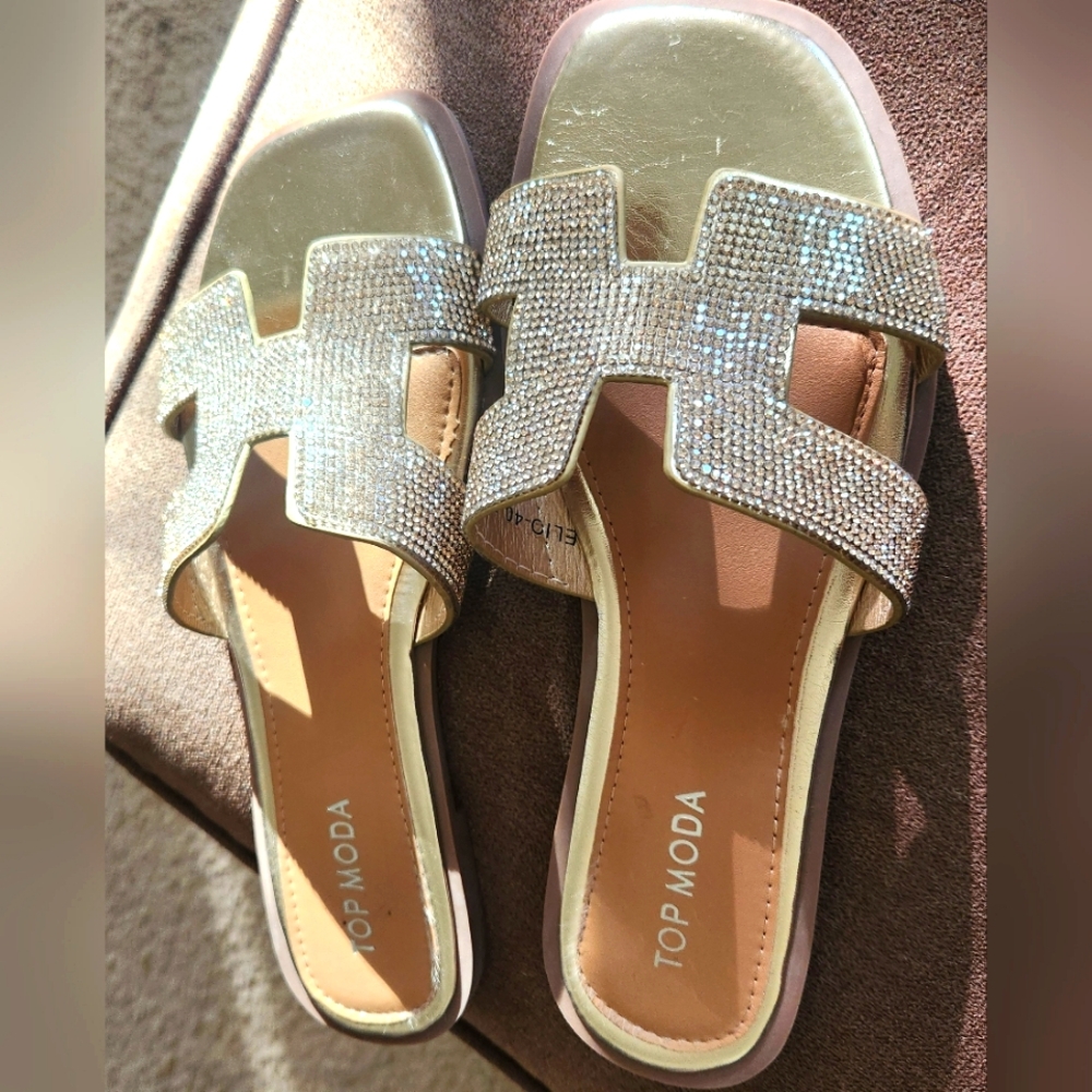Bling sandal slides